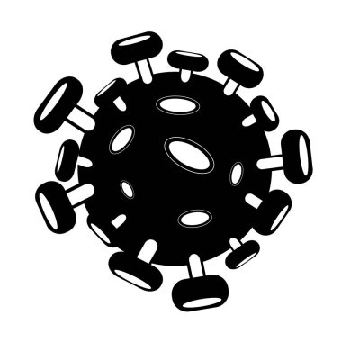Beyaz üzerinde koronavirüs illüstrasyonu olan vektör