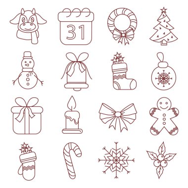 vector with christmas illustration on white background  clipart