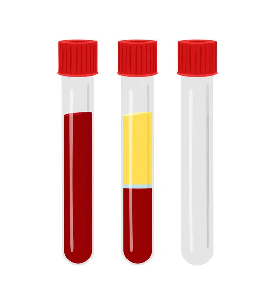 Vector Illustration Blood Cells Medical Test Tube — 图库矢量图片