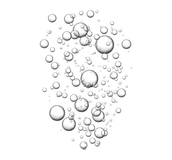 Vector Fizzy Drink Isolated White Background Texture Air Bubbles Soda — Stock Vector
