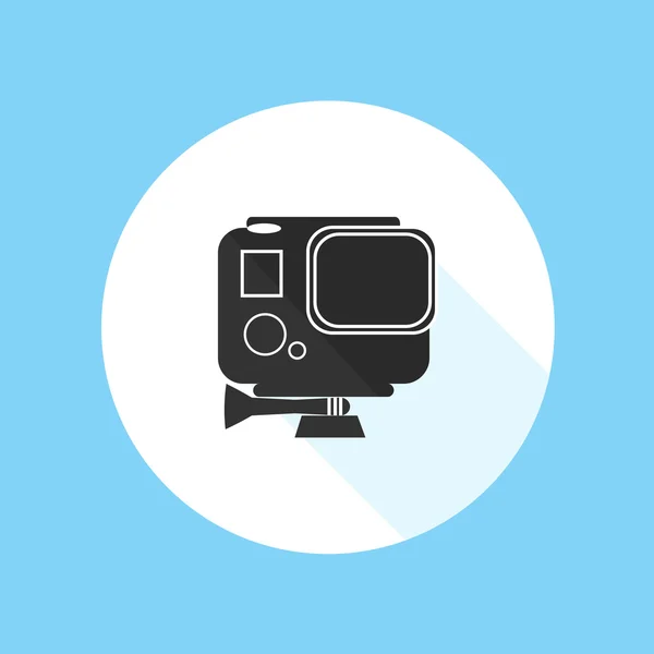 GoPro Hero Hd akció kamera profi Sport Silhouette Vector Design illusztráció — Stock Vector