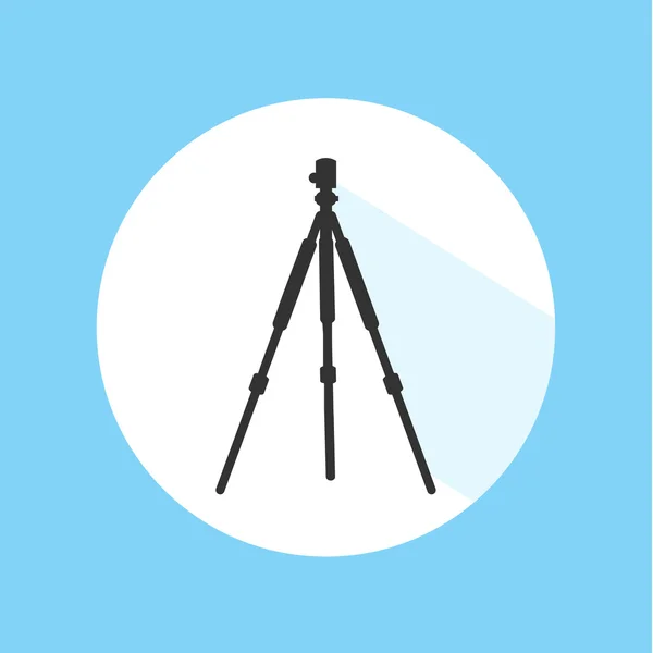 Camera Tripod Digital Technology Equipment Pro Silhouette Icon Vector Illustration — Stock Vector