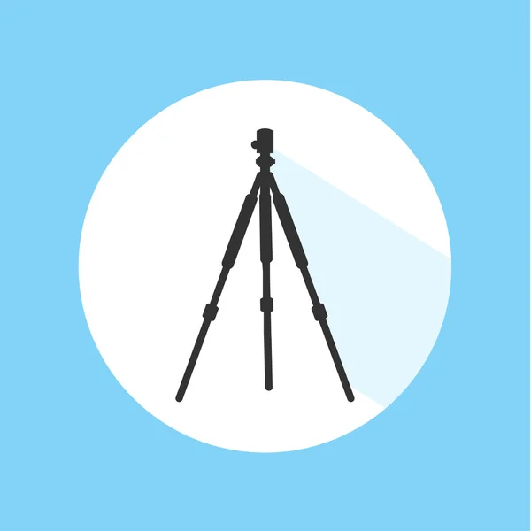 Kamera Tripod dijital teknoloji ekipmanları profesyonel siluet simge vektör çizim