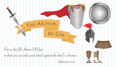 The Armor of God Christianity Love Jesus Christ Bible Vector Illustration clipart
