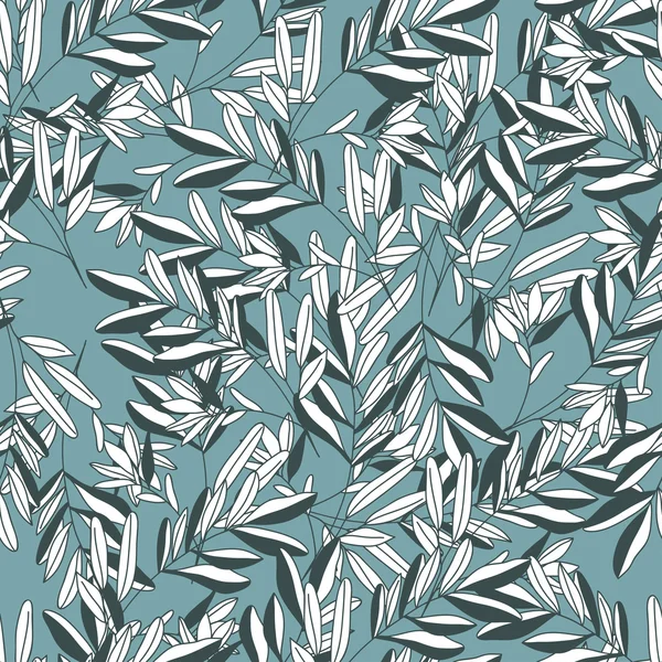 Pattern with tender leaves and branches — Stockvector