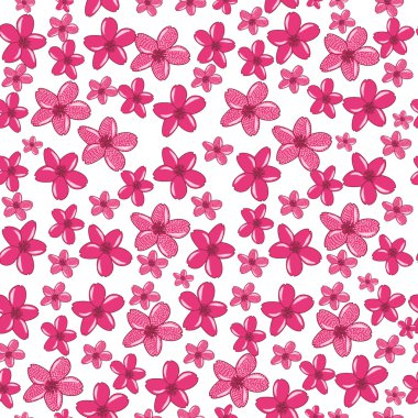 Güzel sakura çiçekler ile Seamless modeli. Vektör çizim ile ihale arka plan.