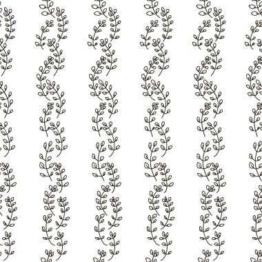 Tek renkli dalları ile desen