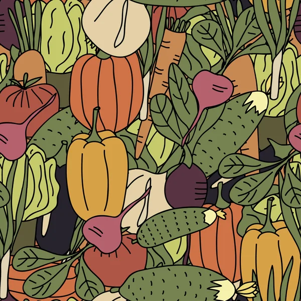 Wzór z kolorowych warzyw — Wektor stockowy
