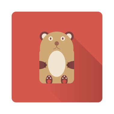 Boz ayı düz simgesi