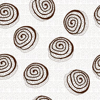 Elle çizilmiş rulo tarçın