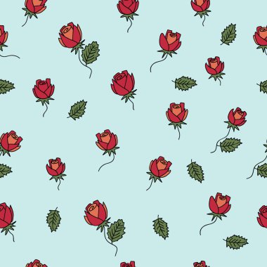 Güllü romantik desen