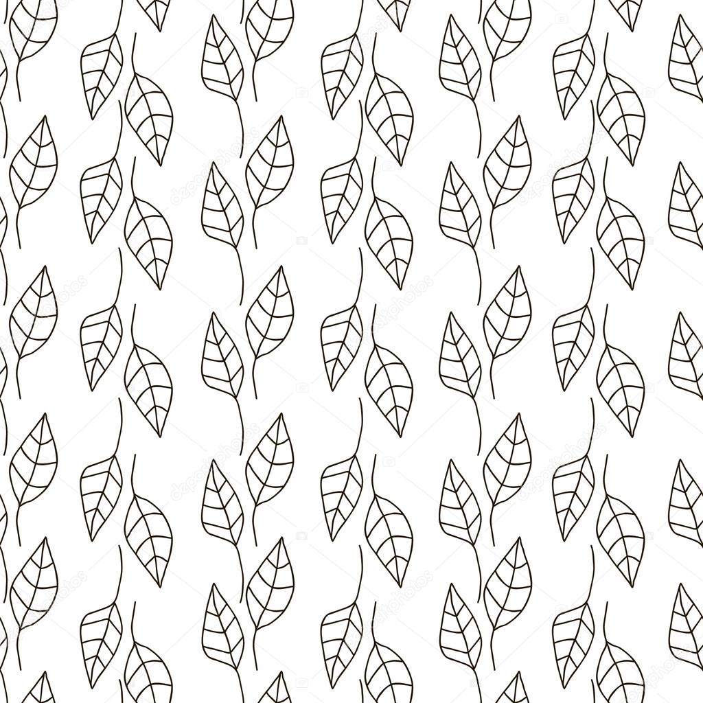 Pattern with big leaves