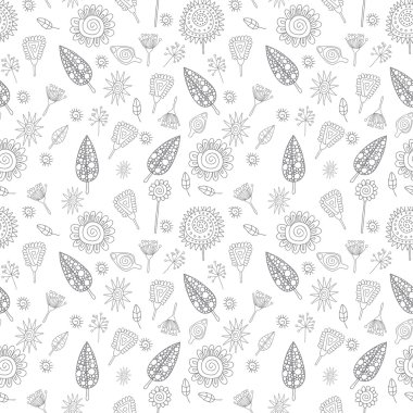 Dal, yaprak ve çiçek ile Seamless Modeli