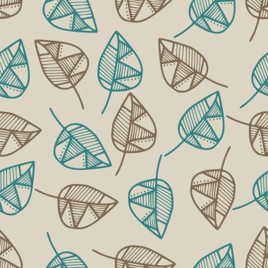 Yapraklı kusursuz desen