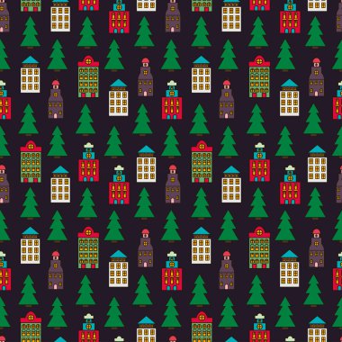 binalar ve ağaçlar arka plan