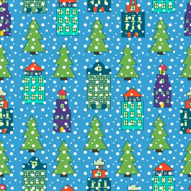 binalar ve ağaçlar arka plan