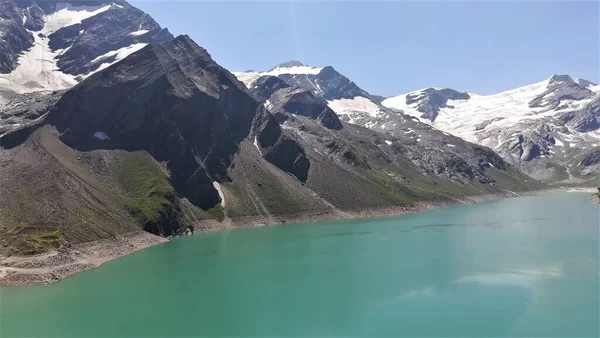 Kaprun Widok Tamę Alpach — Zdjęcie stockowe