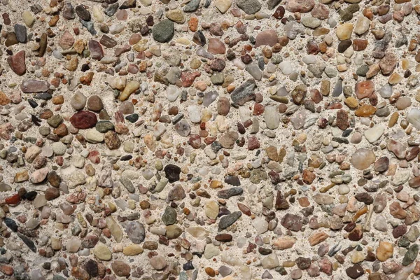 Природний Фон Невелика Галька Білому Піску Текстура Крихітних Кольорових Каменів — стокове фото