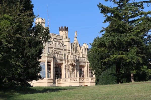 Escadas Para Jardim Castelo Área Lednice Valtice República Checa Vista — Fotografia de Stock