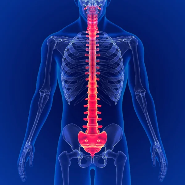 Ілюстрація Скелет Людини Вертебральна Колонка Анатомія — стокове фото