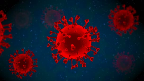 Corona Vírus Egy Vírus Által Okozott Fertőző Betegség Betegség Okoz — Stock videók