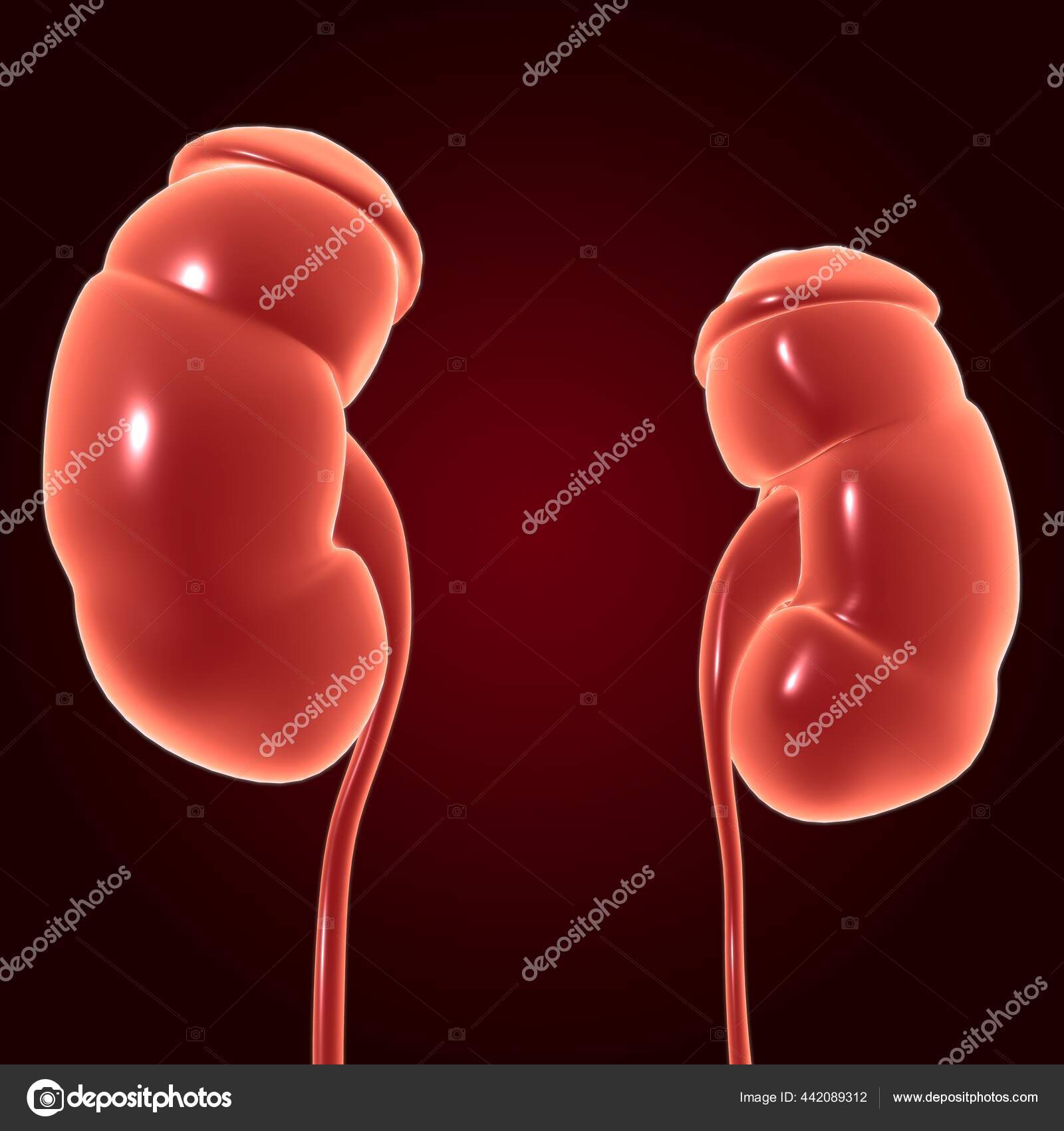 Human Urinary System Kidneys Bladder Anatomy Medical Concept