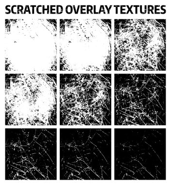 Çizik yerleşimi grunge textures arka plan kümesi