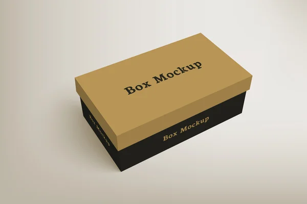 Schuhe Produktverpackung Mock-up Box 1 — Stockvektor