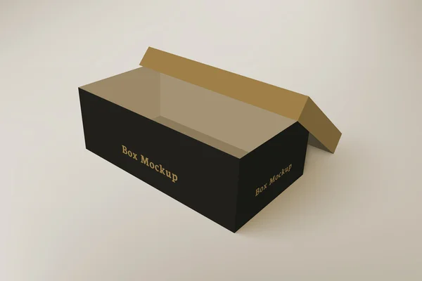 Schuhe Produktverpackung Mock-up Box 4 — Stockvektor