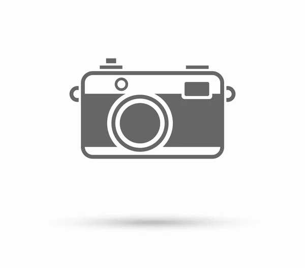 Flat camera pictogram icon isolated on white — Stock Vector