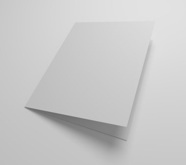 3D çizim tebrik kartı mockup boş