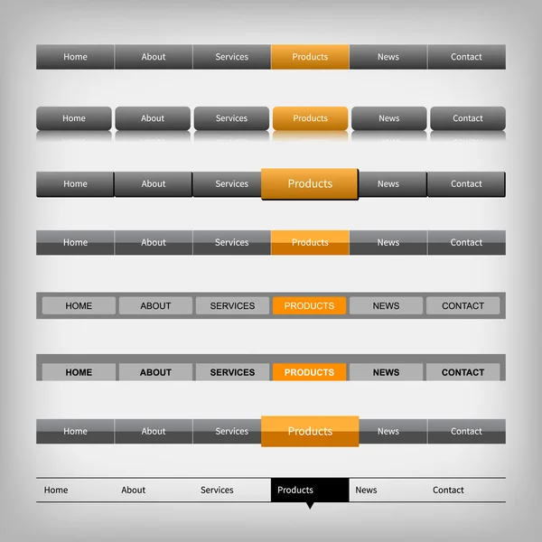 Éléments de navigation web — Image vectorielle