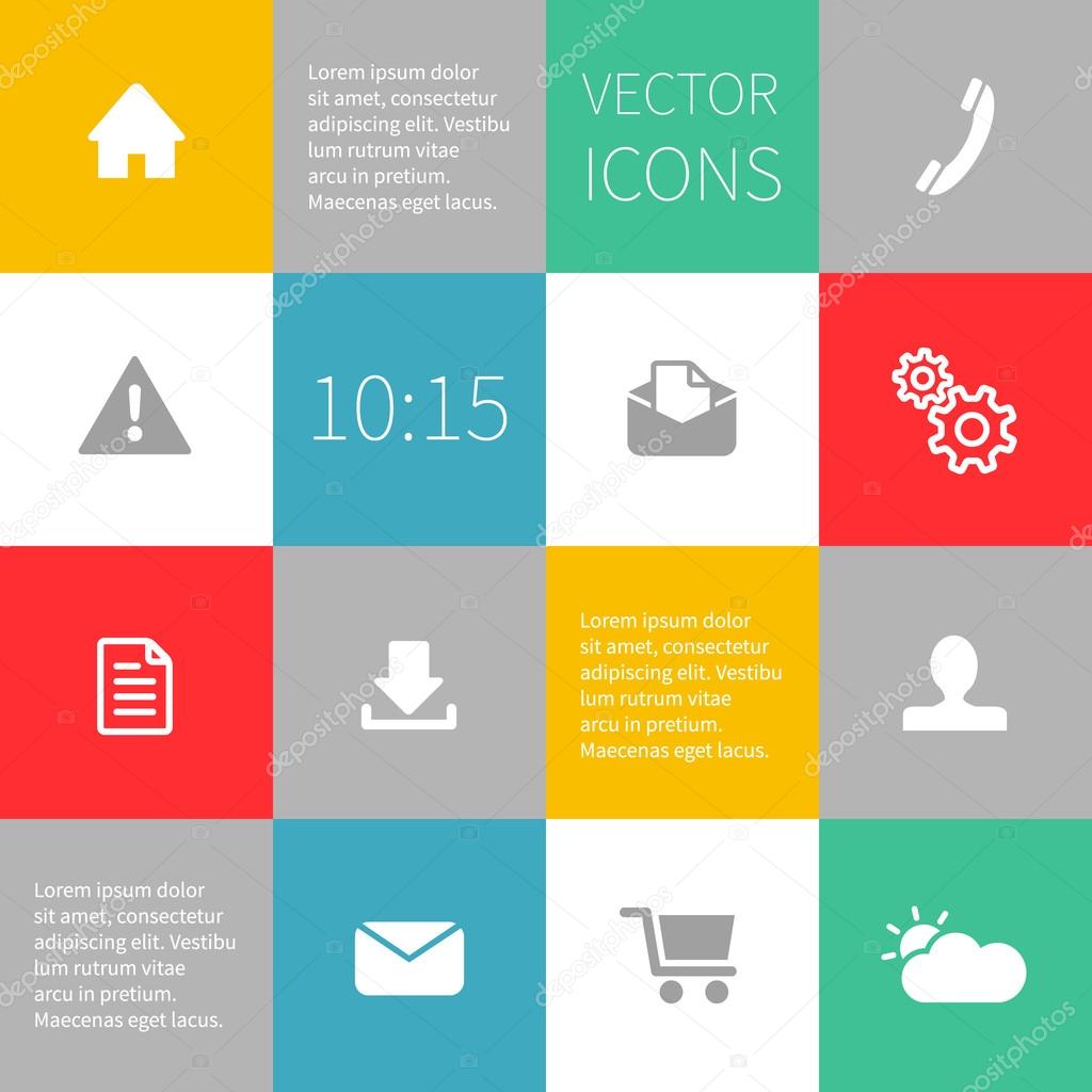 squares background infographics with vector icons