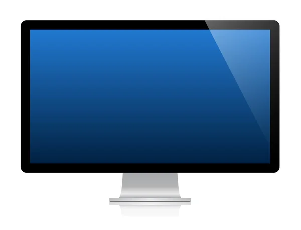 Vektormonitor mit blauem Bildschirm — Stockvektor