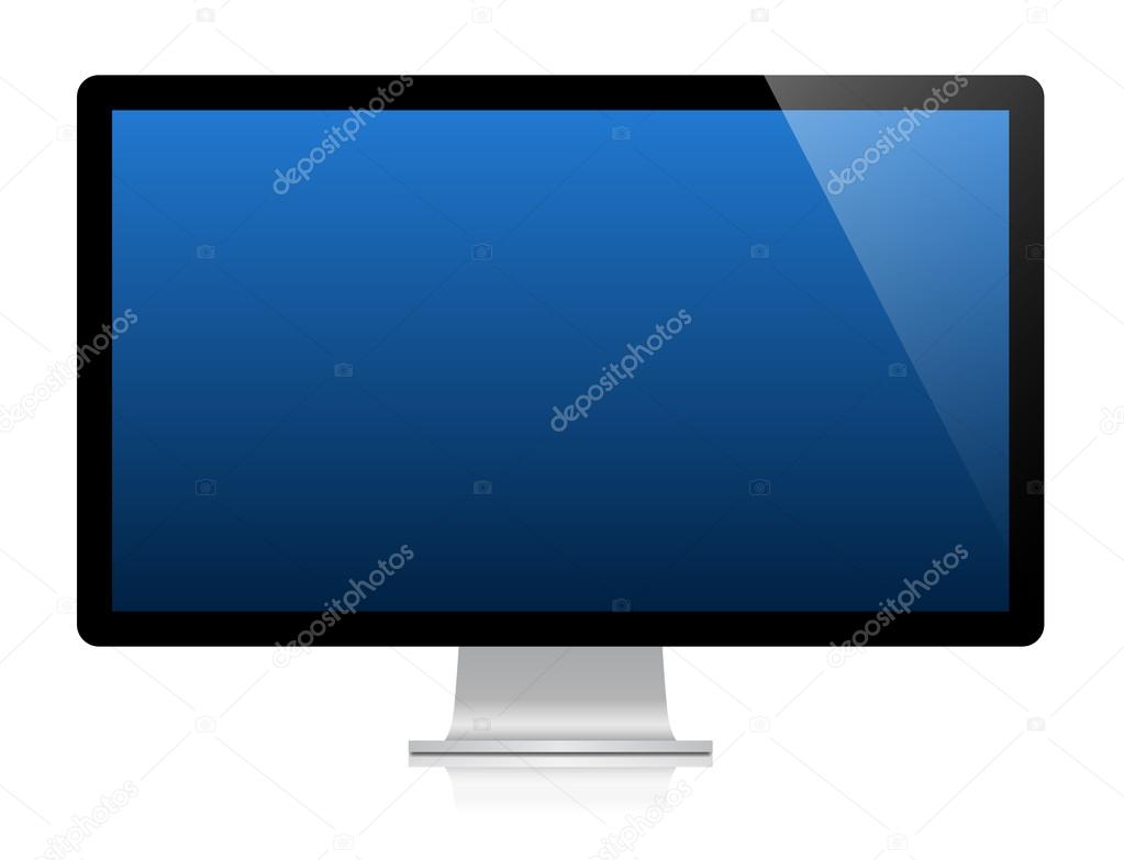 vector monitor with blue screen
