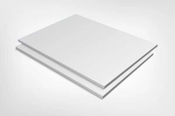 gri arka plan üzerinde iki boş dergi kapakları