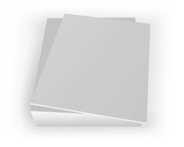 blan kapaklı mockup Dergi yığınının