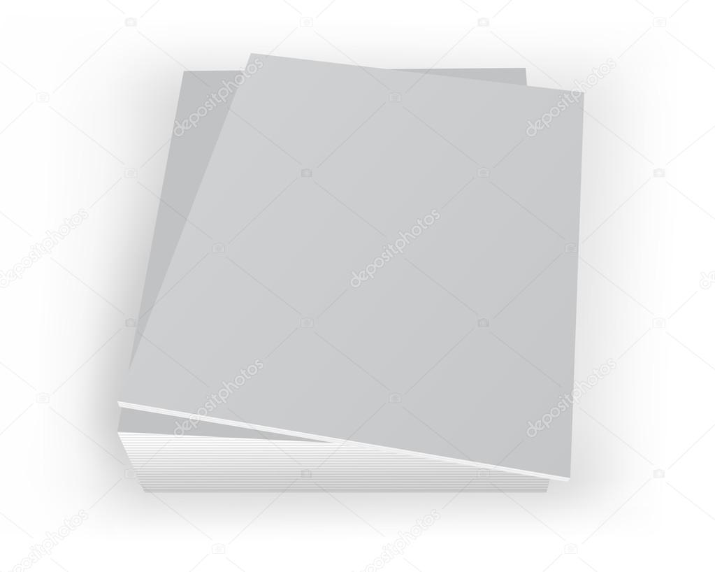 stack of mockup magazines with blan cover