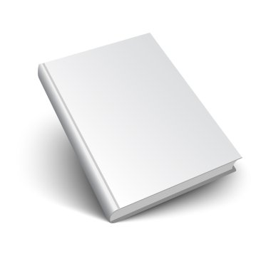 blank vector book on white clipart
