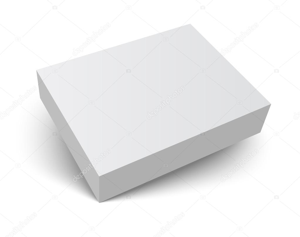 blank packaging box with shadow
