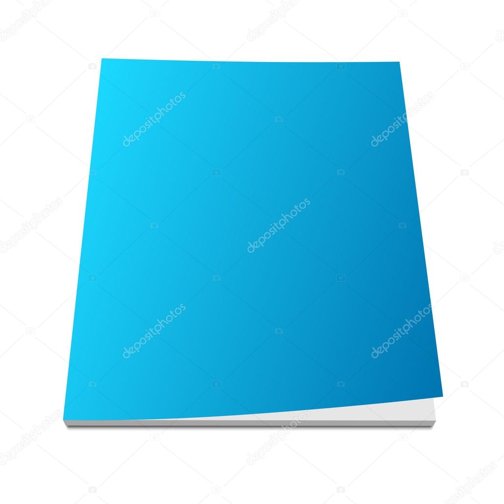 blank blue magazine cover