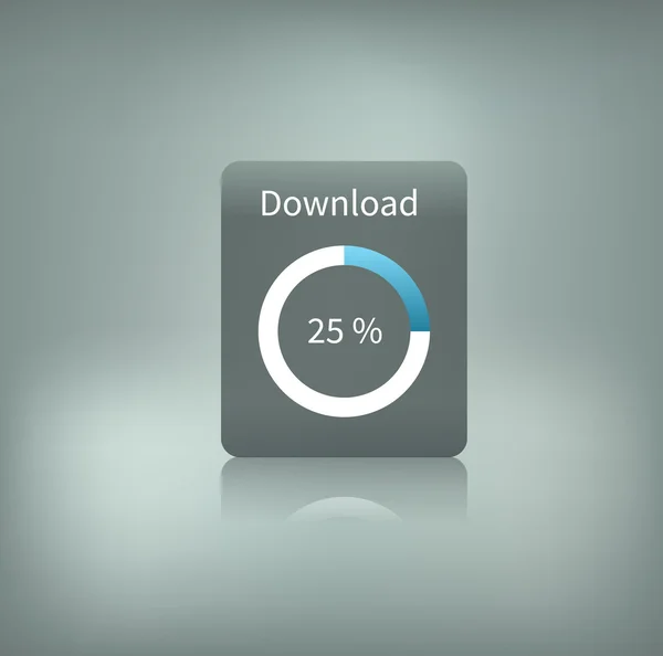 Botón de descarga con carga — Archivo Imágenes Vectoriales