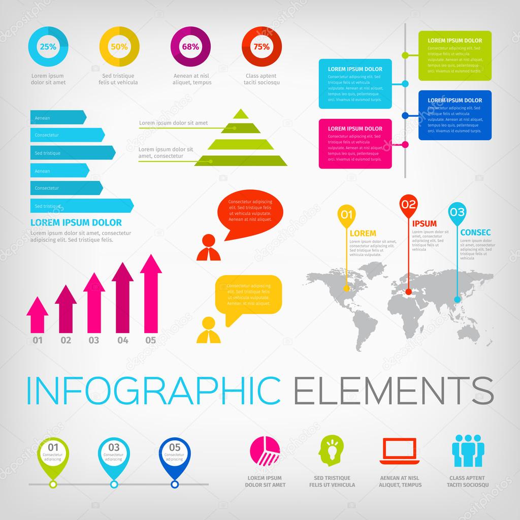 colorful infographics elements