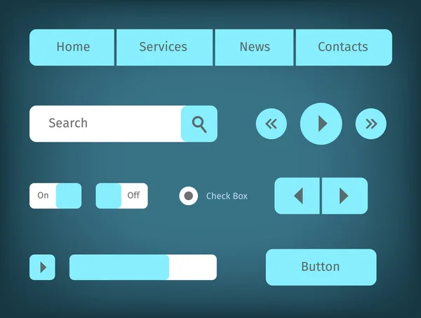 Современные элементы web ui — стоковый вектор