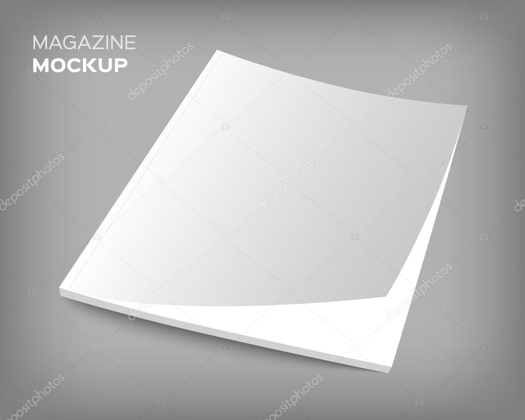 brochure cover mockup on gray