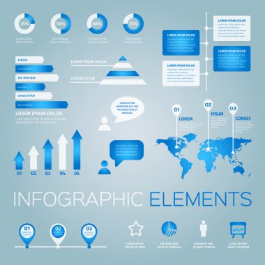 vektör Infographic öğeleri koleksiyonu