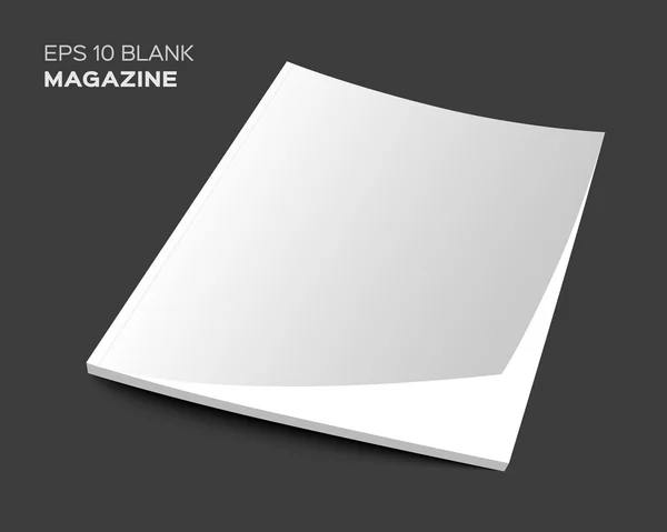 Revista o folleto en blanco en 3D — Vector de stock