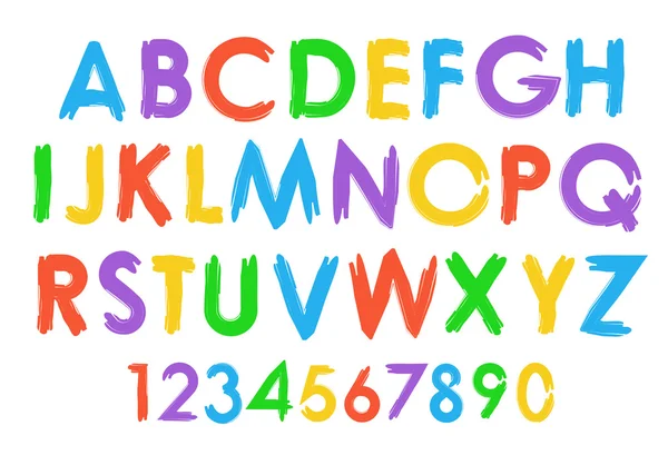 Conjunto de tipografia vetorial colorido alegre . —  Vetores de Stock
