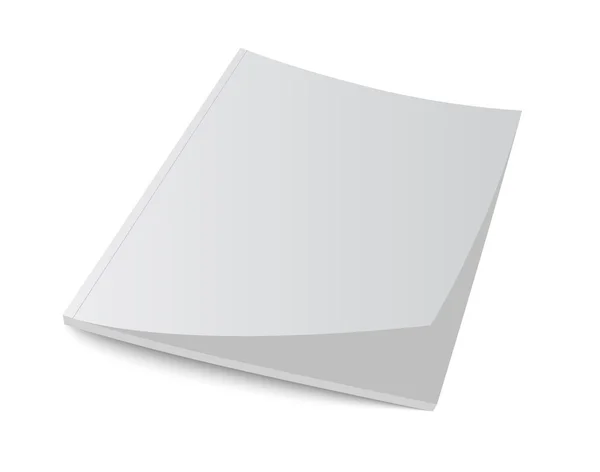 Folleto cubierta maqueta en blanco — Vector de stock