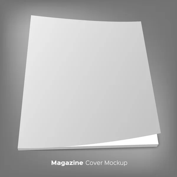 Broschüre oder Zeitschriftenattrappe auf grau — Stockvektor